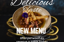 Atpūtas un ceļojumu piedāvājumi 28.04.2025 - 07.05.2025 Jaunā ēdienkarte Harper Woolf Harper Woolf